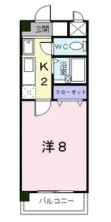 リーブラ都府楼壱番館【2階】の間取り