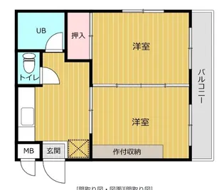 シティベール日の出【201号室】の間取り