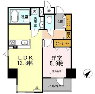 リーブル 博多駅前【12階】の間取り