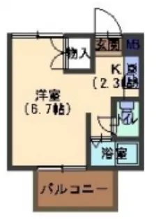 MRハイツ【302号室】の間取り