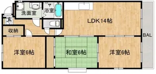 コーポ桃山A【203号室】の間取り
