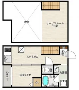 DreamStage博多南Passo【202号室】の間取り