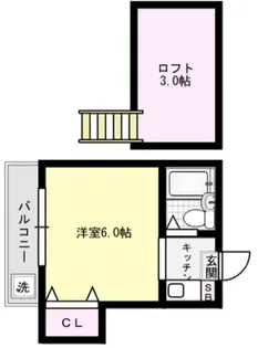 パステル南福岡【103号室】の間取り