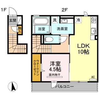 ブラン惣利【2階】の間取り