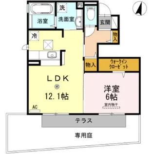ロイヤル・タウン【1階】の間取り