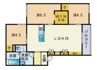 Eco Residence7−KASUGABARUMINAM【1号室】の間取り