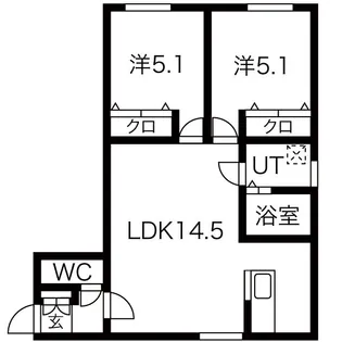 EFFICIENT N19 【201号室】の間取り