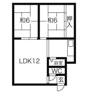 旭ハイツ【203号室】の間取り