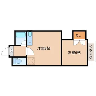 第3あづまマンション【2階】の間取り