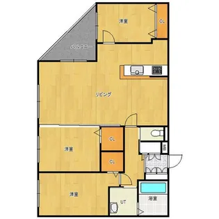 2LDKの間取り画像