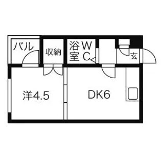 パークサイドクリスタル【103号室】の間取り
