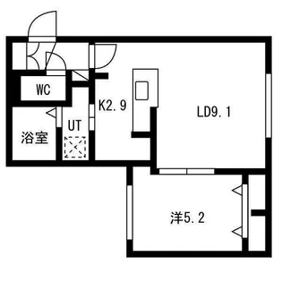 Lien南郷13【203号室】の間取り