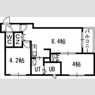 クラッセ知事公館前【3階】の間取り