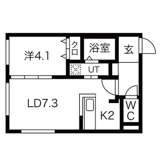 ALPHA山鼻【1階】の間取り