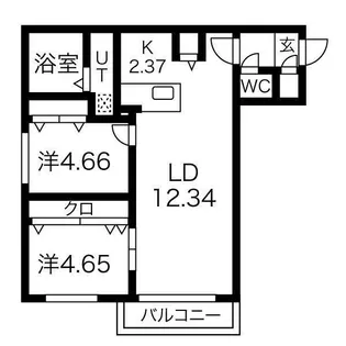 Apt.1 punana meli (アプトワン プナナメリ【4階】の間取り