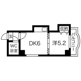 ローヤルハイツ菊水駅【705号室】の間取り
