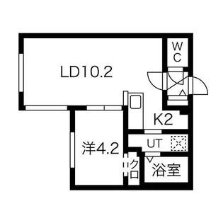 White spanker南郷7丁目(ホワイトスパンカー南郷【2階】の間取り