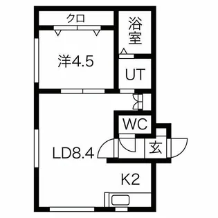 コアハート本郷通【1階】の間取り