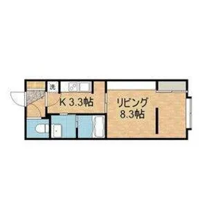 W33(ダブル)【302号室】の間取り