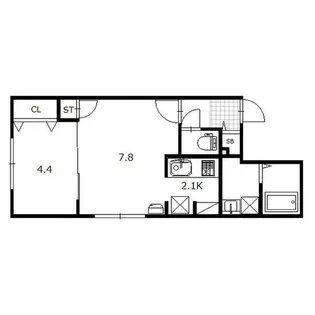 ラシュレN15【4階】の間取り