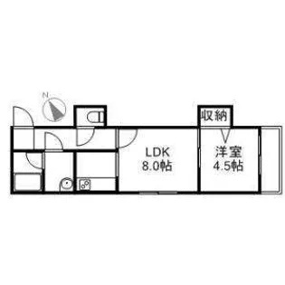 フォーレスト円山北【2階】の間取り