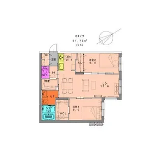 Partire南郷通6丁目(パルティーレ南郷通6丁目)【2階】の間取り