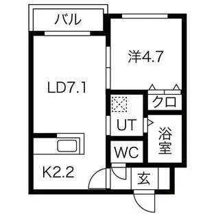 バルボーニL・A【4階】の間取り