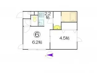 ピースハーモニー北38条【106号室】の間取り