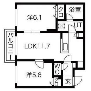 RITZ GRANDE 白石駅【3階】の間取り