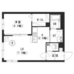クルタ東区役所前【2階】の間取り