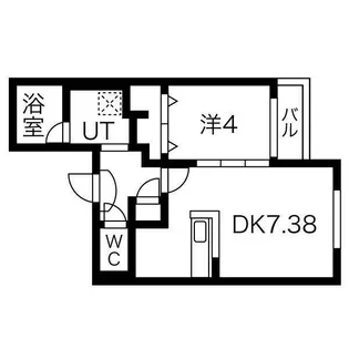 ラ シュエット澄川【2階】の間取り