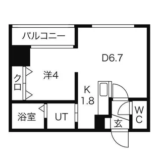 レジデンスタワー札幌【15階】の間取り