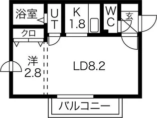 グランメール南郷【201号室】の間取り