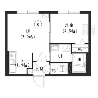 インフィニティ旭町【4階】の間取り