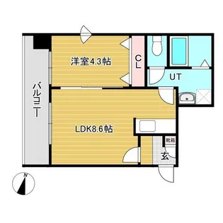 シュクル医大南【6階】の間取り