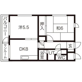 メゾンフィッシュ【101号室】の間取り
