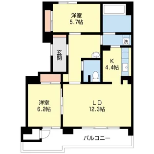 スターヒル富丘【1階】の間取り