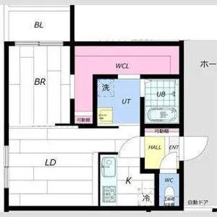 Ridges南郷【101号室】の間取り