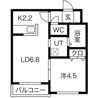 BELL WALK 2(ベルウォーク)【3階】の間取り
