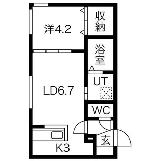 アルーア北大前【3階】の間取り