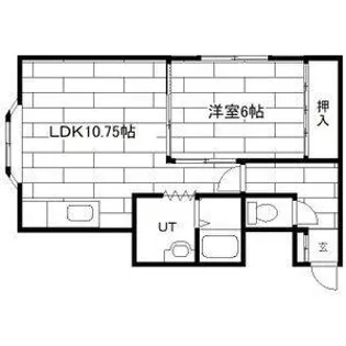 ルミエール上坂【101号室】の間取り