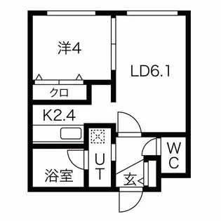 グランヴェール月寒中央【1階】の間取り