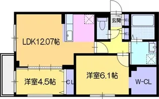 仮)ヴォヤージュ菊水【1階】の間取り