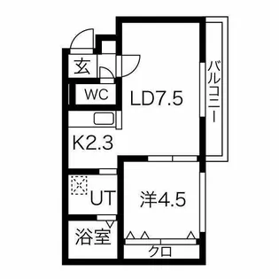 Balboni N17【3階】の間取り