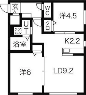 オクシデントパレ【2階】の間取り