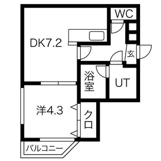 ラッフルズコート【4階】の間取り