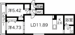 シティレジデンス南9条【5階】の間取り