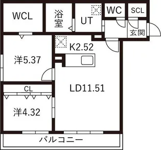 ガイアールS24【2階】の間取り