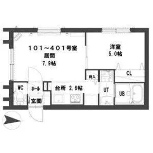 モンレーヴ元町【3階】の間取り