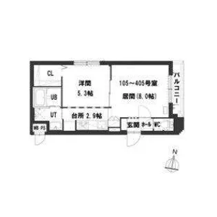 グランメールセンチュリーN21【4階】の間取り